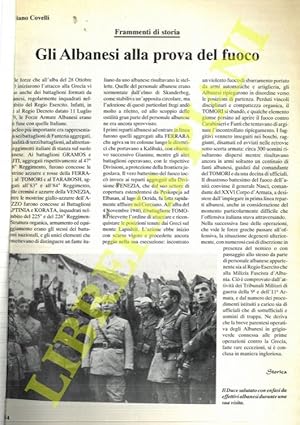 Bild des Verkufers fr Gli Albanesi alla prova del fuoco. zum Verkauf von Libreria Piani