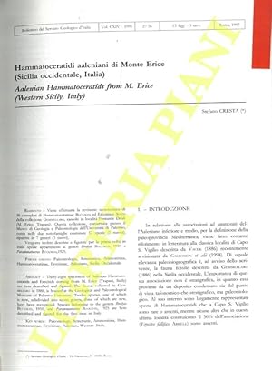 Hammatoceratidi aaleniani di Monte Erice (Sicilia Occidentale, Italia) . Aalenian Hammatoceratids...