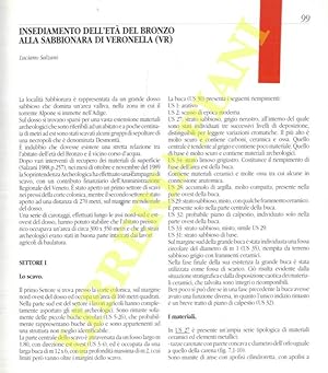 Insediamento dell'Età del Bronzo alla Sabbionara di Veronella (VR) .