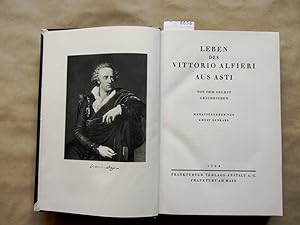 Seller image for Leben des Vittorio Alfieri aus Asti. Von ihm selbst geschrieben. for sale by Versandantiquariat Dr. Wolfgang Ru