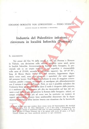 Industria del Paleolitico inferiore rinvenuta in località Inforchìa (Potenza) .
