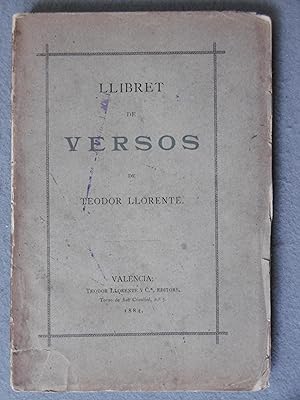 LLIBRET DE VERSOS.