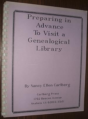 Preparing in Advance to Visit a Genealogical Library