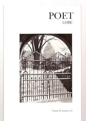 Poet Lore a 2nd Century of New Writing Volume 98 Number 3/4 Fall/winter 2003