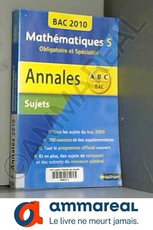 Imagen del vendedor de Mathmatiques Tle S, obligatoire et spcialit : Sujets a la venta por Ammareal