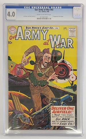 Bild des Verkufers fr OUR ARMY AT WAR NO. 93 CGC GRADED zum Verkauf von Second Story Books, ABAA