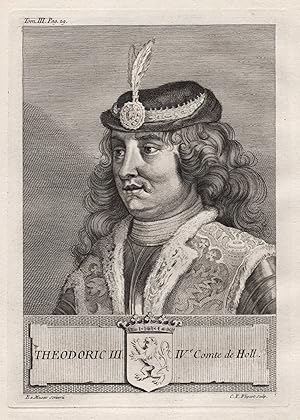 Seller image for Theodoric III, IVe. Comte de Holl." - Dirk III, Count of Holland (c.9982-1039) Graf Graaf Portrait for sale by Antiquariat Steffen Vlkel GmbH