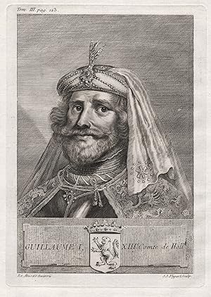 Seller image for Guillaume I, XIIIe Comte de Holl." - William I, count of Holland (c.1167-1222) Graf graaf Portrait for sale by Antiquariat Steffen Vlkel GmbH