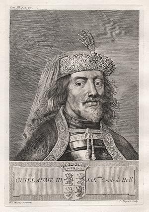 Seller image for Guillaume III, XIXeme. Comte de Holl." - William III, Count of Holland (c.1286-1337) Graf graaf Portrait for sale by Antiquariat Steffen Vlkel GmbH