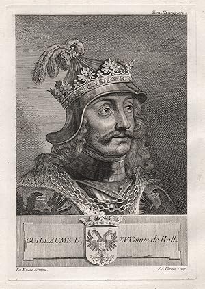 Seller image for Guillaume II, XVe. Comte de Holl." - William II of Holland (1227-1256) count Graf graaf Portrait for sale by Antiquariat Steffen Vlkel GmbH