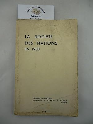 Imagen del vendedor de La Societ des nations en 1938. a la venta por Chiemgauer Internet Antiquariat GbR