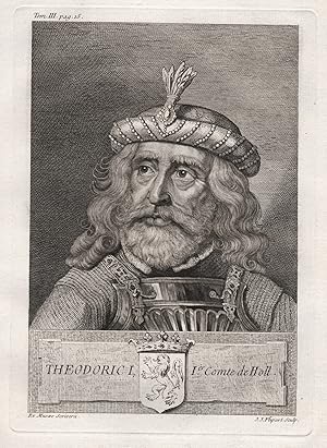 Seller image for Theodoric I, Ier. Comte de Holl." - Dirk I, Count of Holland (c.870-928/944) Graf Graaf Portrait for sale by Antiquariat Steffen Vlkel GmbH