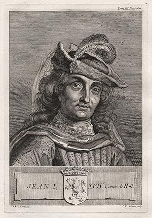Seller image for Jean I, XVIIe. Comte de Holl." - John I, Count of Holland (1284-1299) Graf graaf Portrait for sale by Antiquariat Steffen Vlkel GmbH