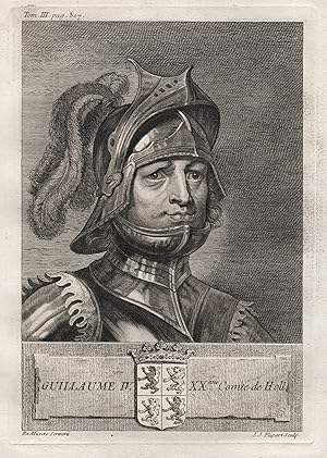 Seller image for Guillaume IV, XXeme. Comte de Holl." - William IV, Count of Holland (1307-1345) Graf graaf Portrait for sale by Antiquariat Steffen Vlkel GmbH