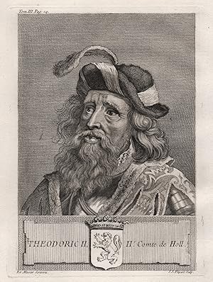 Seller image for Theodoric II, IIe. Comte de Holl." - Dirk III, Count of Holland (920-988) Graf Graaf Portrait for sale by Antiquariat Steffen Vlkel GmbH