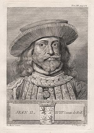 Seller image for Jean II, XVIIIe. Comte de Holl." - John II, Count of Holland (1247-1304) Graf graaf Portrait for sale by Antiquariat Steffen Vlkel GmbH