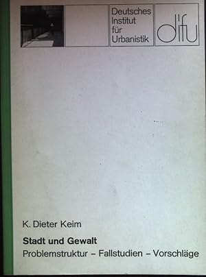 Seller image for Stadt und Gewalt : Problemstruktur, Fallstudien, Vorschlge. for sale by books4less (Versandantiquariat Petra Gros GmbH & Co. KG)