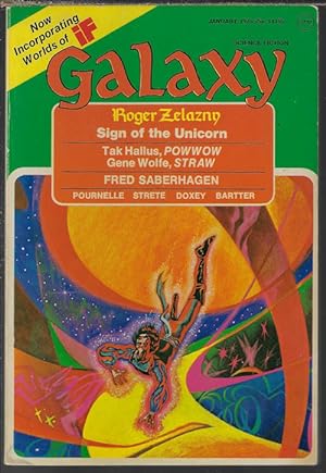 Imagen del vendedor de GALAXY Science Fiction: January, Jan. 1975 ("Sign of The Unicorn"; "Love Conquers All") a la venta por Books from the Crypt