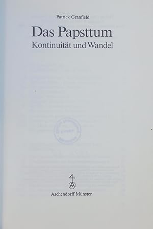 Bild des Verkufers fr Das Papsttum. Kontinuitt und Wandel. zum Verkauf von Antiquariat Bookfarm