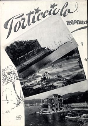 Seller image for Ansichtskarte / Postkarte Rapallo Liguria, Porticciolo Hotel-Restaurant-Bar, Grande Parco secolare for sale by akpool GmbH