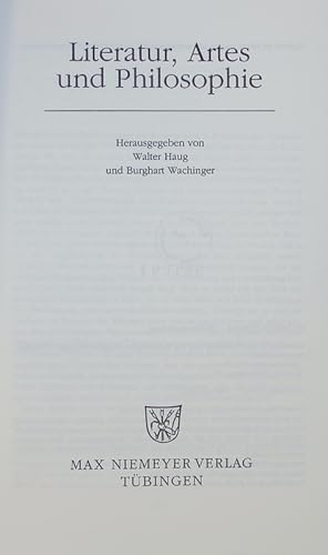 Bild des Verkufers fr Literatur, Artes und Philosophie. zum Verkauf von Antiquariat Bookfarm