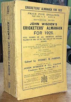 Image du vendeur pour John Wisden's Cricketers' Almanack for 1925 mis en vente par Pastsport