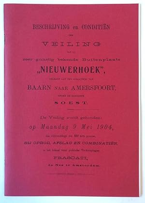 [Veilingboekje betreffende onroerend goed Soesterberg, Utrecht met kaart] Beschrijving en conditi...