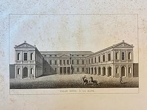 [Antique print, etching, ets, aquatint, The Hague] Palais Royal à La Haye (Paleis Noordeinde in D...