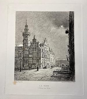 [Lithography, Lithografie, The Hague] La Haye, Het Stadhuis, L'Hôtel de Ville (Old City Hall Den ...
