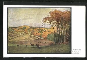 Bild des Verkufers fr Knstler-Ansichtskarte Hans von Volkmann: Herbst in der Eifel zum Verkauf von Bartko-Reher