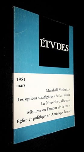 Image du vendeur pour Etudes, mars 1981 mis en vente par Abraxas-libris