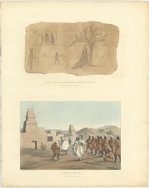 Bild des Verkufers fr Ruins of a Wall near the Temple of Offedina, Nubia [with] Arabic Dance. zum Verkauf von Robert Frew Ltd. ABA ILAB