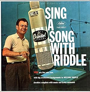 Seller image for Sing A Song With Riddle / YOU are the solo star, with big orchestral backgrounds by NELSON RIDDLE (booklet complete with music and lyrics enclosed) (VINYL BIG-BAND 'KARAOKE'-STYLE LP) for sale by Cat's Curiosities