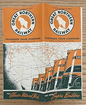 Seller image for Great Northern Railway Passenger Train Schedules: October, November, December 1947 for sale by Chaparral Books