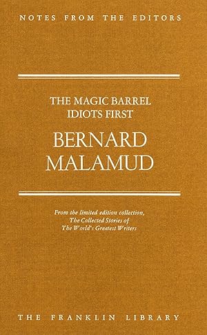 Seller image for Notes from the Editors. - Bernard Malamud - The Magic Barrel - Idiots First for sale by D&D Galleries - ABAA