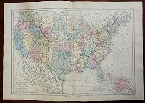 United States w/ New Jerusalem in Utah projected state 1878 Drioux Leroy map