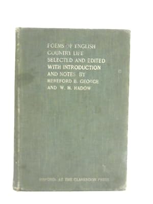 Image du vendeur pour Poems of English Country Life mis en vente par World of Rare Books