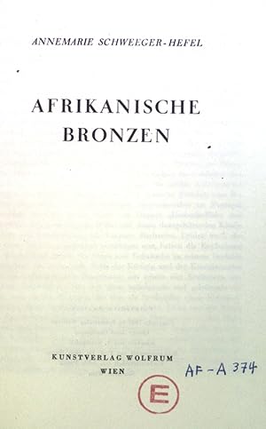 Bild des Verkufers fr Afrikanische Bronzen zum Verkauf von books4less (Versandantiquariat Petra Gros GmbH & Co. KG)