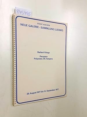 Bild des Verkufers fr Herbert Krings Personen Polyester , l, Tempera, 20. August 1977 bis 13. September 1977 Ausstellungskatalog zum Verkauf von Versand-Antiquariat Konrad von Agris e.K.