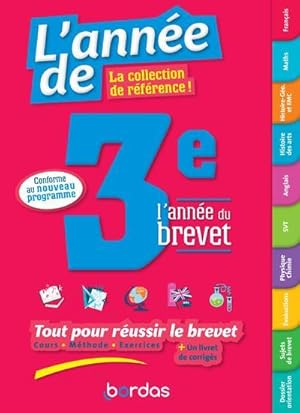 l'année de : brevet : toutes les matières : 3e (édition 2021)