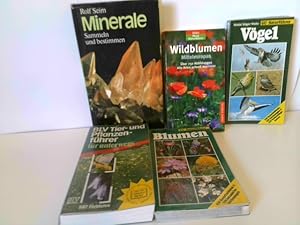 Konvolut bestehend aus 5 Bänden zum Thema: Blumen / Tiere und Pflanzen / Minerale - Sammeln und b...