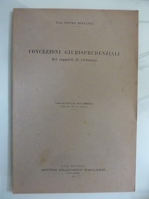Seller image for CONCEZIONI GIURISPRUDENZIALI dei rapporti di vicinanza for sale by Historia, Regnum et Nobilia
