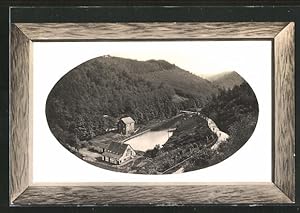 Präge-Passepartout-Ansichtskarte Burg a. d. Wupper, Blick von Schloss Burg in das Eschbachtal