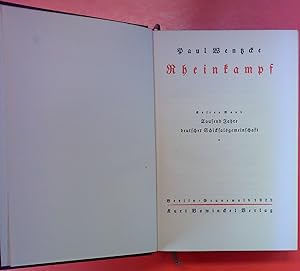 Bild des Verkufers fr Rheinkampf Band 1 Tausend Jahre deutscher Schicksalsgemeinschaft zum Verkauf von biblion2