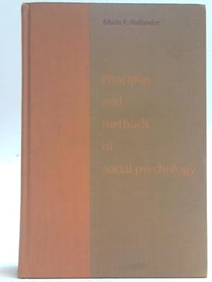 Seller image for Principles and Methods of Social Psychology for sale by World of Rare Books