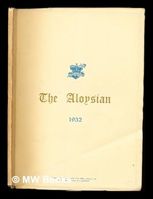 Imagen del vendedor de The Aloysian: 1932 a la venta por MW Books