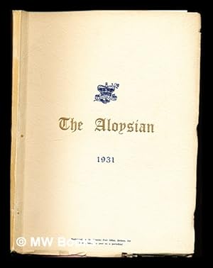 Imagen del vendedor de The Aloysian: 1931 a la venta por MW Books