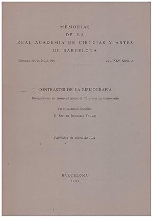 Imagen del vendedor de MEMORIAS DE LA REAL ACADEMIA DE CIENCIAS Y ARTES DE BARCELONA VOL XLV NUM 2. a la venta por Llibres de Companyia