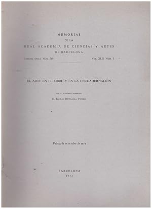 Imagen del vendedor de MEMORIAS DE LA REAL ACADEMIA DE CIENCIAS Y ARTES DE BARCELONA VOL XLII. a la venta por Llibres de Companyia