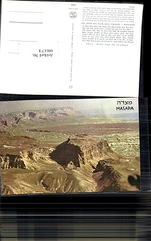666171,Massada General view of the Dead Sea Israel